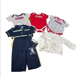 Multiples 𝅺baby boy clothes bundle of 6 pieces Sz 3-6 month